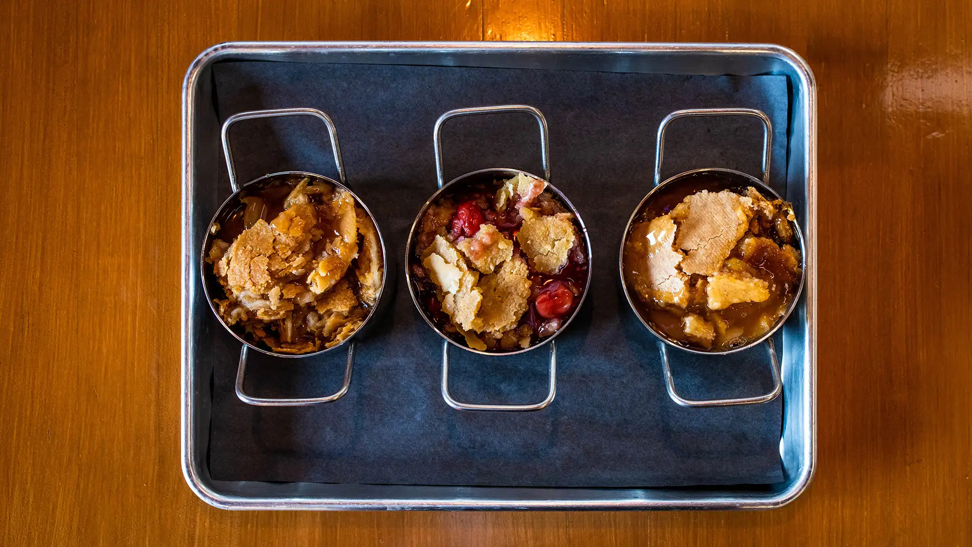 Pan of 3 servins of cobbler