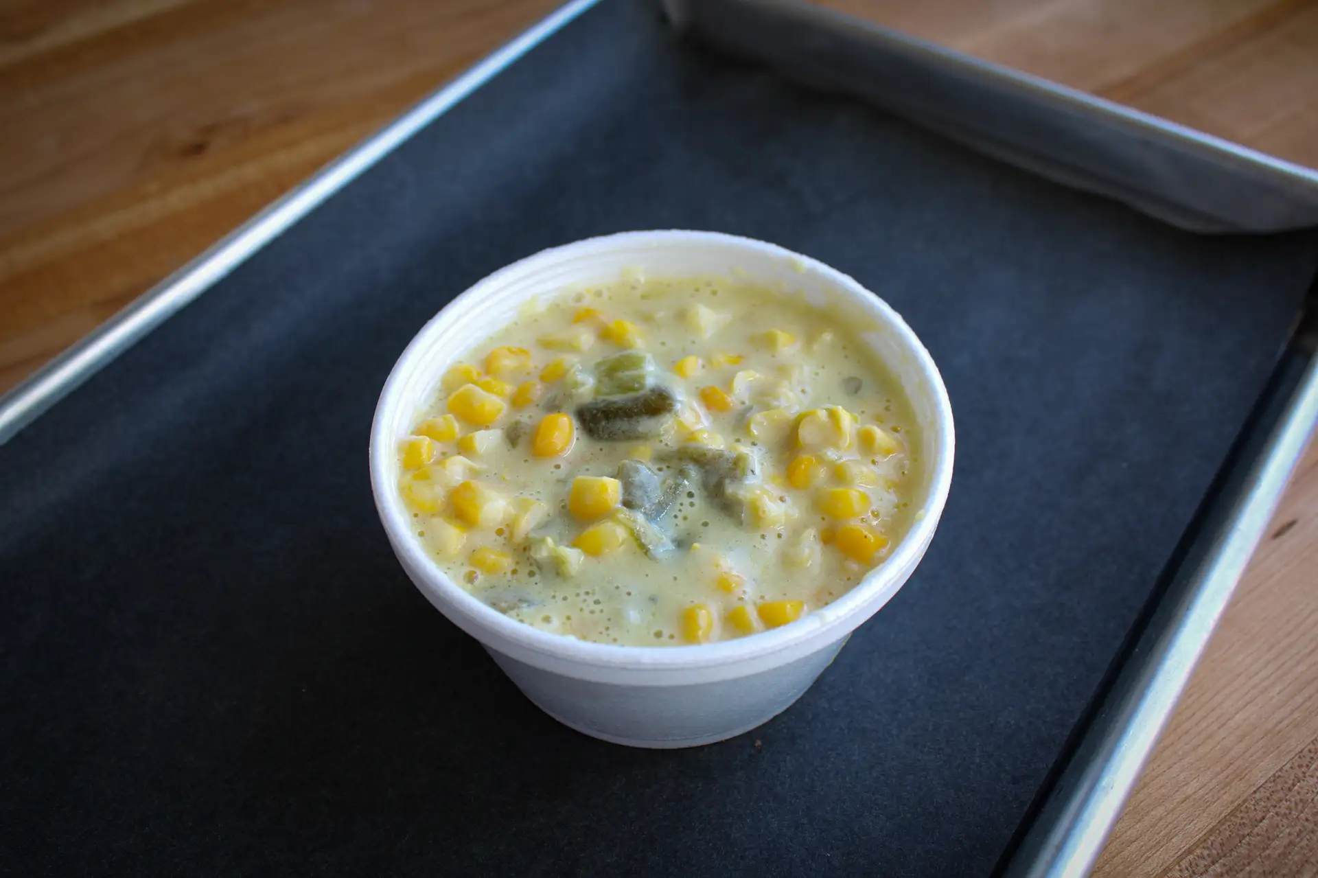 Side of green chile cream corn